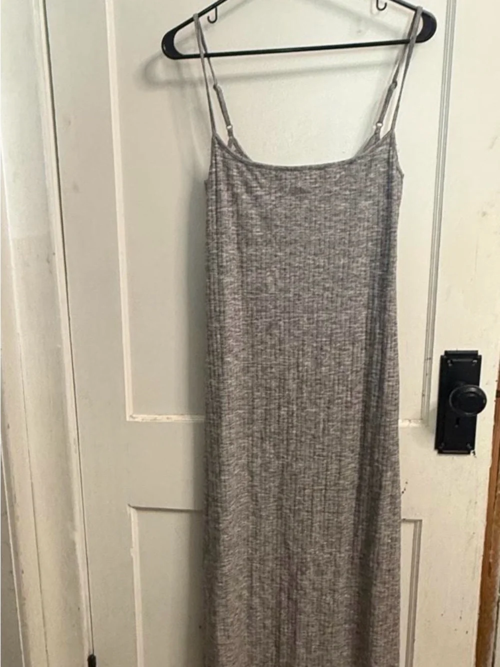 Aerie size Large NWT Gray Spaghetti Strap Maxi Dress